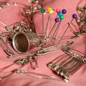stick pins and saftey pins, tools taht should be used instead of your teeth